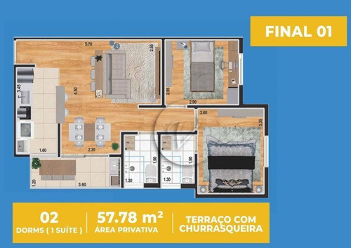 Imagem 5 de 15 de Apartamento À Venda, 58 M² Por R$ 325.000,00 - Vila Metalúrgica - Santo André/sp - Ap10280