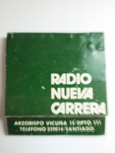 Antigua Caja Fosforos Radio Nueva Carrera