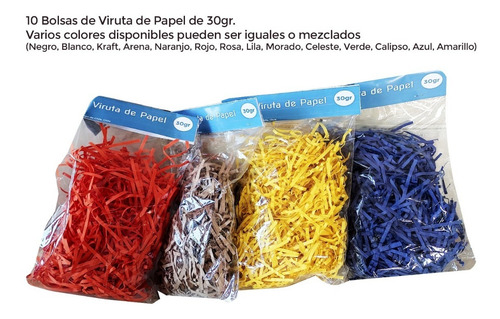 10 X Bolsitas De 30g De Viruta De Papel | Acordeon | Picado