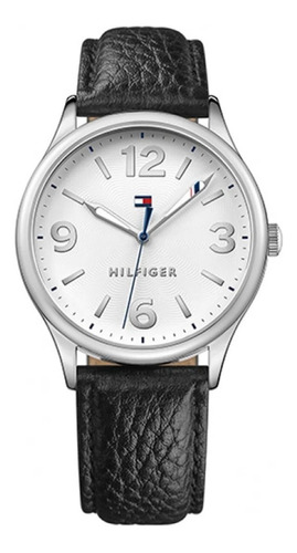 Reloj Tommy Hilfiger Mujer Malla De Cuero Negra 1781596 