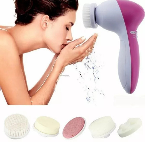 Imagem 1 de 6 de Escova Massageadora Derma Spa Aparelho Limpeza Facial 5x1