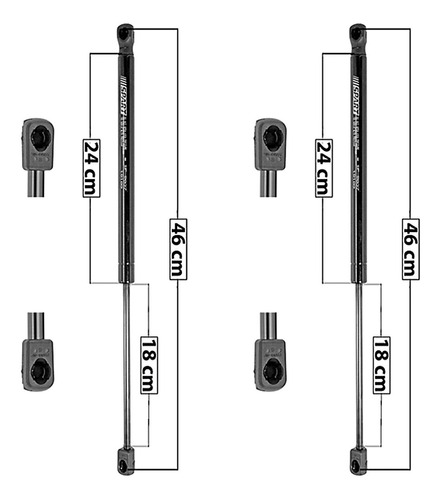 Par Amortiguadores Cofre Spart Dodge Ram 09-14