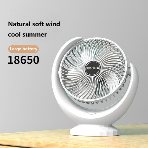 Li Ventilador De Sobremesa Ajustable Y Recargable E