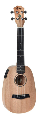 Ukulele Seizi Bali Pineapple Concert Elétrico Okume Laminado