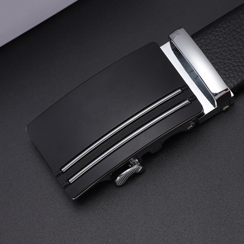 Cinturón De Cuero Suave Para Hombre Con Hebilla Automática