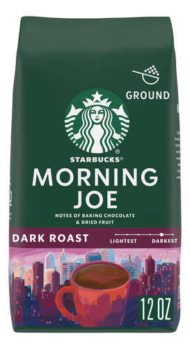 Starbucks Café Molido Tostado Oscuro - Morning Joe - 100% .