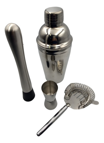 Imagen 2 de 2 de Coctelera Inox + 3 Piezas Day