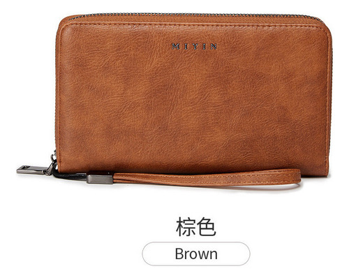 Cartera Con Cremallera Rfid For Mujer, Bolso De Mano De Gra