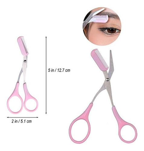 Tijera Con Peine Perfilador De Cejas Y Pestañas Brow Lashes