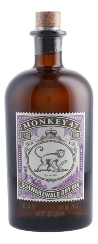 Ginebra Monkey 47 Schwarzwald Dry Alemania 500ml