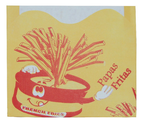 Bolsita Porta Papas Fritas En Combos De Pollo,perros, Burger