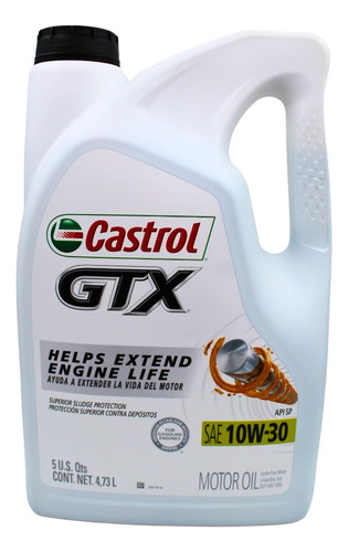 Garrafa De Aceite Gtx Castrol 10w-30