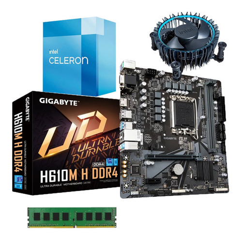 Combo Board H610m Procesador Intel Celeron G6900 Ram 8gb Pc