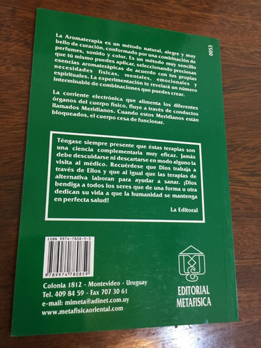 Libro Aromaterapia - Maestros Ascendidos - Nuevo Sin Uso