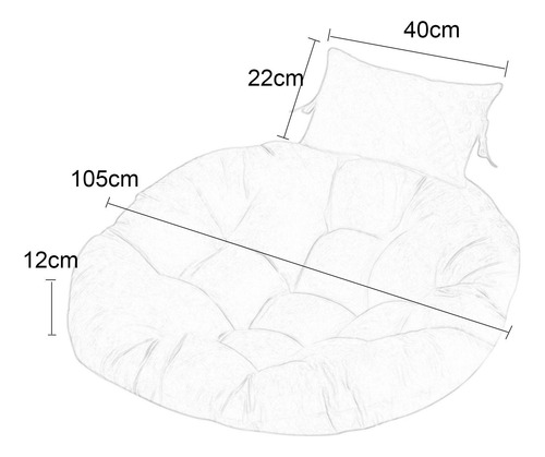 Cojín Para Silla Mecedora Colgante Con Almohada De 105cm De