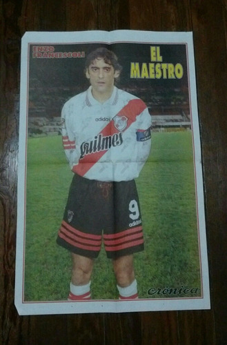 Póster Enzo Francescoli River El Maestro Diario Crónica 1997