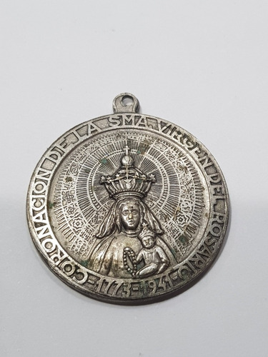 Antigua Medalla Rosario Coronación Virgen Año 1941 Mag 58354