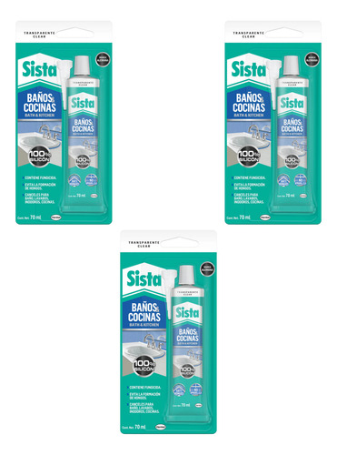 Pack 3 Silicones Baños Y Cocinas Blanco 70 Ml Henkel