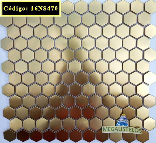 Disu Malla Mosaico Listelo Exagonal Gold 30*30 Dorada