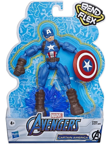 Muñeco Avenger Bend And Flex Capitan America (6810)