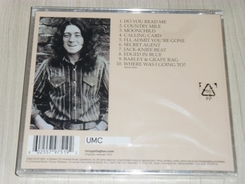 Cd - Rory Gallagher - Calling Card - Importado - Lacrado