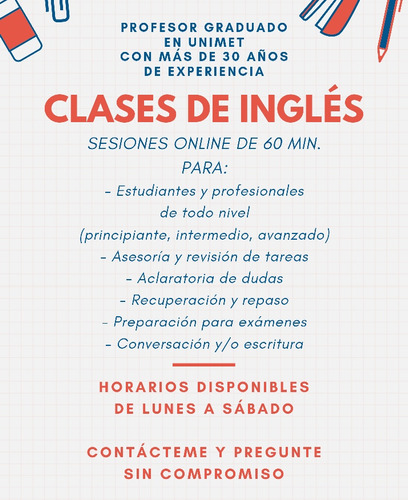 Clases Particulares De Inglés En Línea 