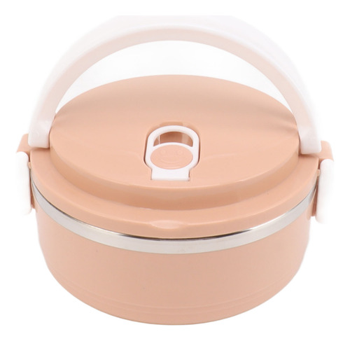 Isolamento De Recipiente De Almoço Rosa, Aço Inoxidável, Sil