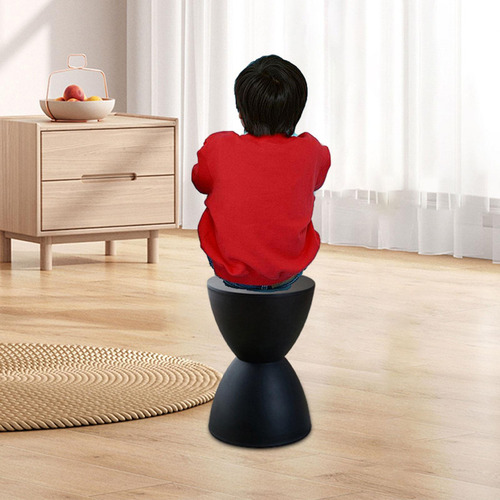 Taburete De Pie Otomano Estable Cómodo Elegante Negro