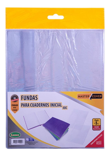 Funda Lama De Pvc P/ Cuaderno Inicial Abc X Unidad