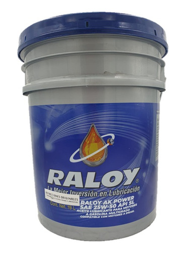 Aceite Raloy Alto Kilometraje Sae 25w50 Api Sl Cubeta 19l