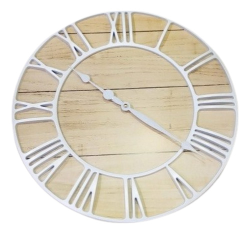 Reloj De Pared Grande Numeros Romanos Hierro Calado Moderno