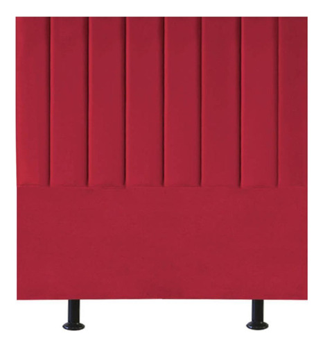Cabeceira Estofada Cama Solteiro 90 Cm Sophia Carla Suede Cor Vermelho