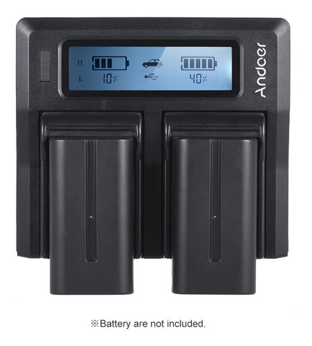 Imagen 3 de 6 de Cámara Digital Andoer Np-f970 De Doble Canal Cargador De