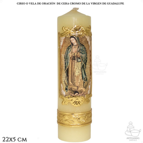 Cirio O Vela De Oración Virgen De Guadalupe