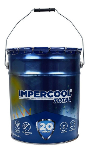 Impermeabilizante Acrílico Impercool Total Blanco 19l