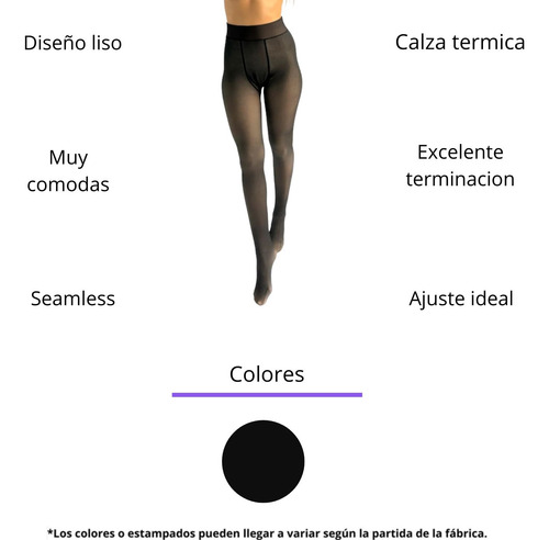 Calza Efecto Piel Frizada Mujer Medias Panty Invi Máxima 130