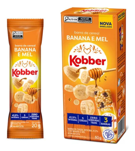 Kobber Classic Barra De Cereal Banana E Mel Kit C/36