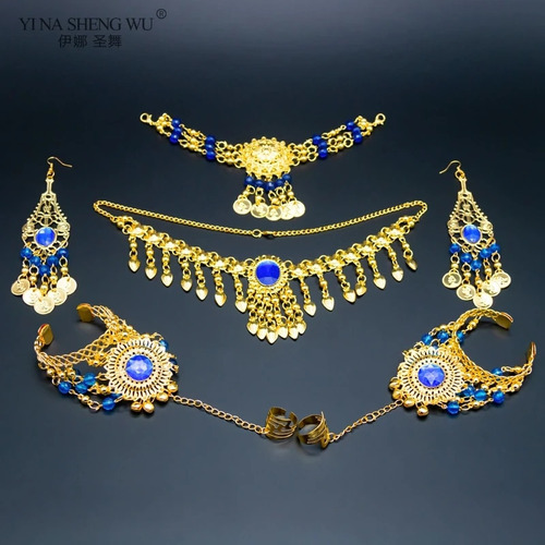 New, Conjunto Indio De Danza Del Vientre For Mujer, Danza