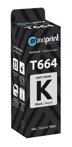 Tinta Maxiprint Compatible Epson T664 Negro