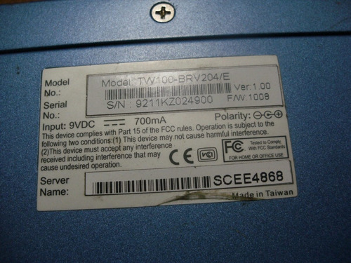 Firewall Router Vpn Trendnet Tw100-brv204