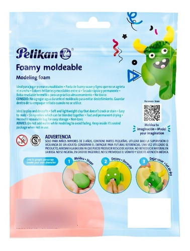 Imagen 3 de 3 de Foamy Moldeable X 5 U. - Packs Colores Únicos