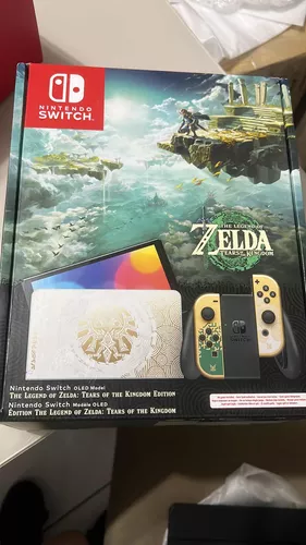 Nintendo Switch OLED 64GB The Legend of Zelda: Tears of the Kingdom Edition  cor verde e dourado e preto