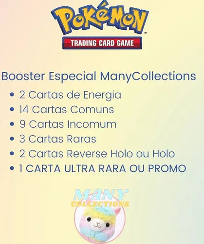 Carta Pokémon Ultra Rara + 30 Cartas Originais Copag em Promoção