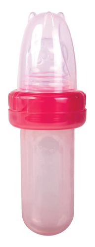 Chupeta Para Frutas Com Colher E Bico Porta Frutinha Rosa