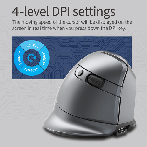 Dual Mode Wireless Mouse With Rechargeable Screen