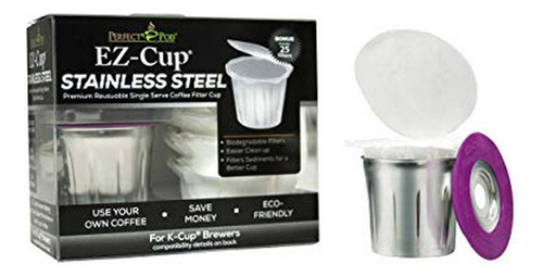 Taza De Café Reutilizable De Acero Inoxidable Ez-cup K + 25 