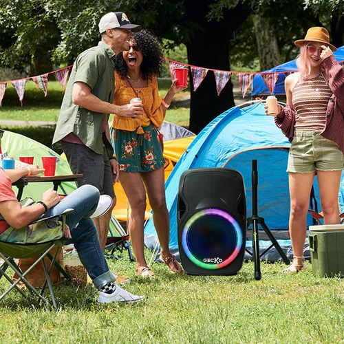 Bocina Gecko Electronics, Línea X, Modelo Y, Color Negro, 220V - Sonido potente y diseño moderno para disfrutar de tu música.