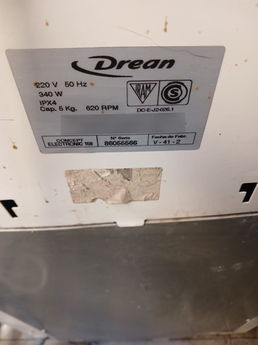 Lavarropas Automático Drean Concept Hasta 5kg 220v Blanco Blanco (Usado)
