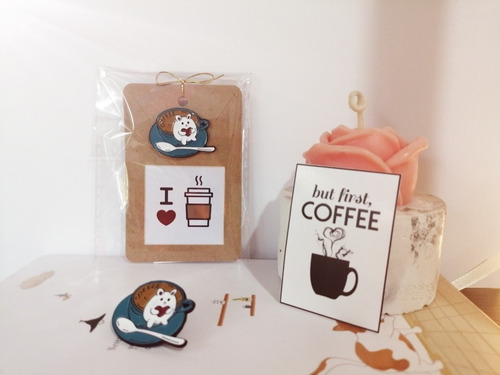 Pin Broche Metálico Taza De Café Azul Azul