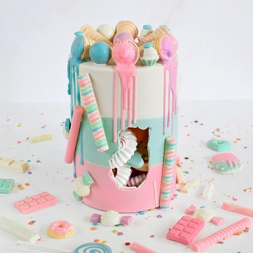 Imagen 2 de 7 de Set Molde Cake Sorpresa Chica - Torta Piñata 15x20 Parpen